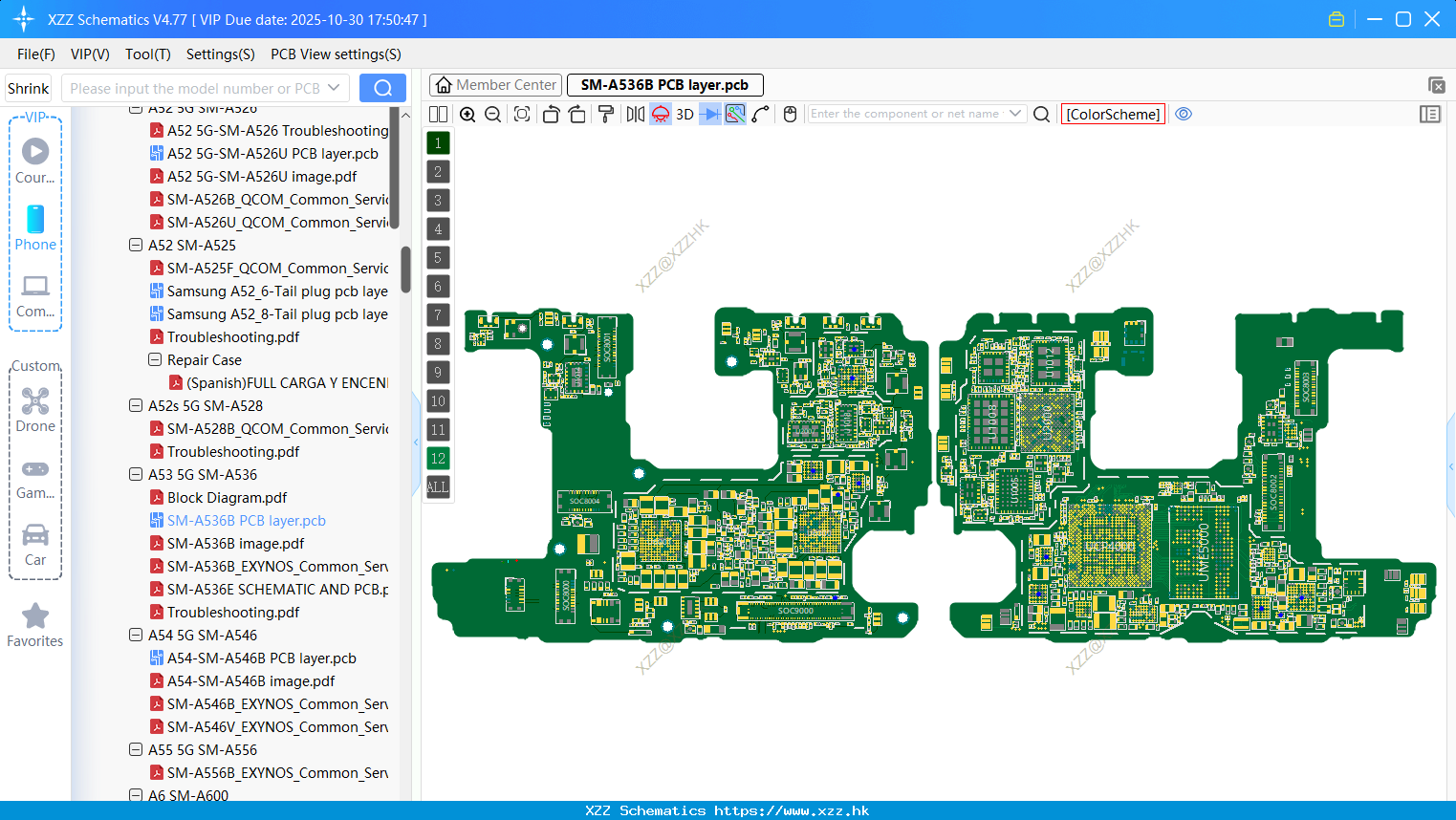 Samsung SM-A536B PCB Layer